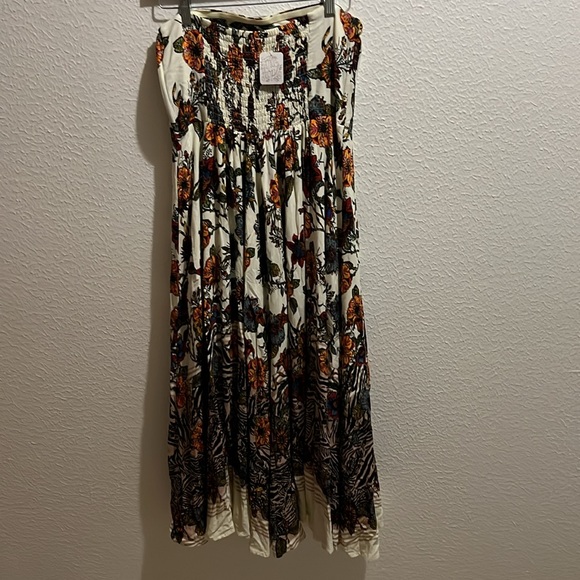Free people strapless midi floral boho dress medium - Picture 6 of 11